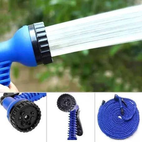 Magic Hose Pipe Ideal for many watering and cleaning uses, such as gardening, car washing, house cleaning, boat cleaning etc.
Watering irrigation garden hose with space-savingSpray Watering Green/Blue