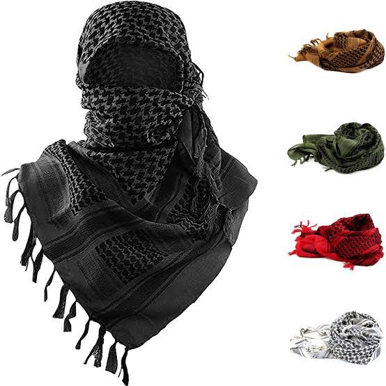 Fashion Tactical Desert Scarf Headshawl With Tassel For Men Women Bandana Scarf Mask
