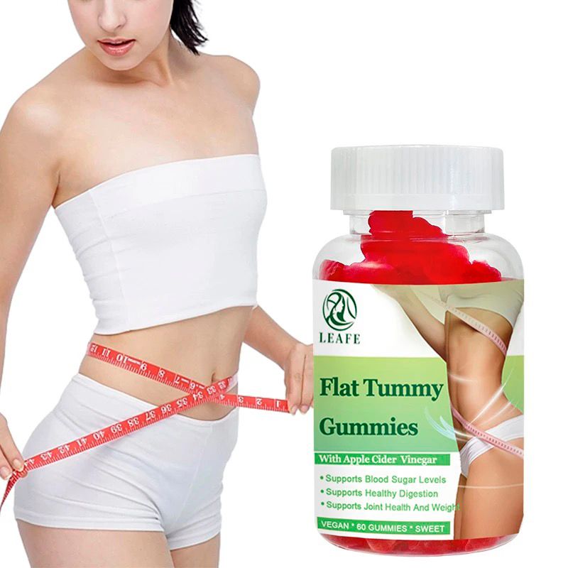 Flat Tummy Gummies With Apple Cider Vines Fat Detox Gummies With Apple Cider Vinegar 60 VEGAN Supplement gummies