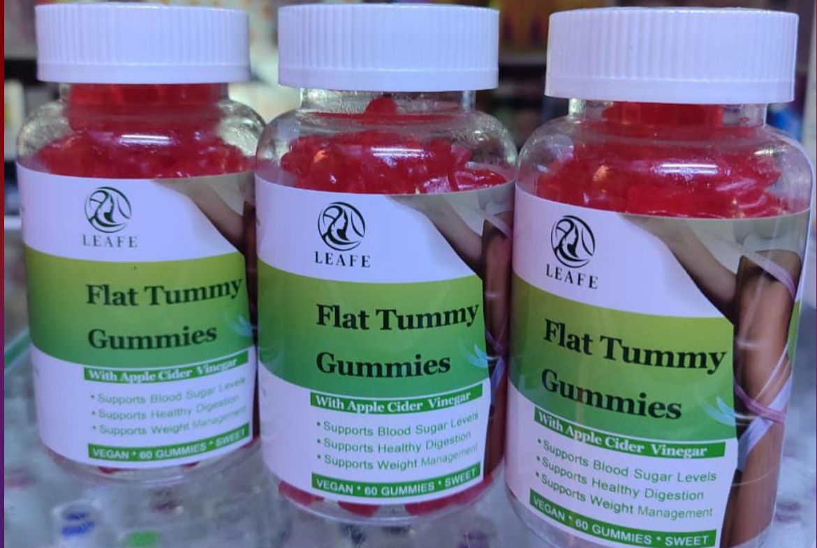 Flat Tummy Gummies With Apple Cider Vines Fat Detox Gummies With Apple Cider Vinegar 60 VEGAN Supplement gummies