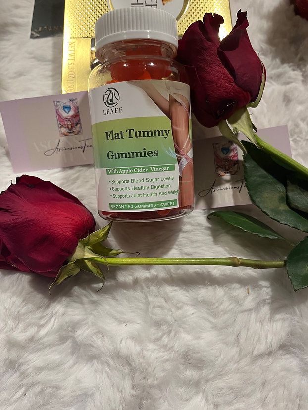 Flat Tummy Gummies With Apple Cider Vines Fat Detox Gummies With Apple Cider Vinegar 60 VEGAN Supplement gummies