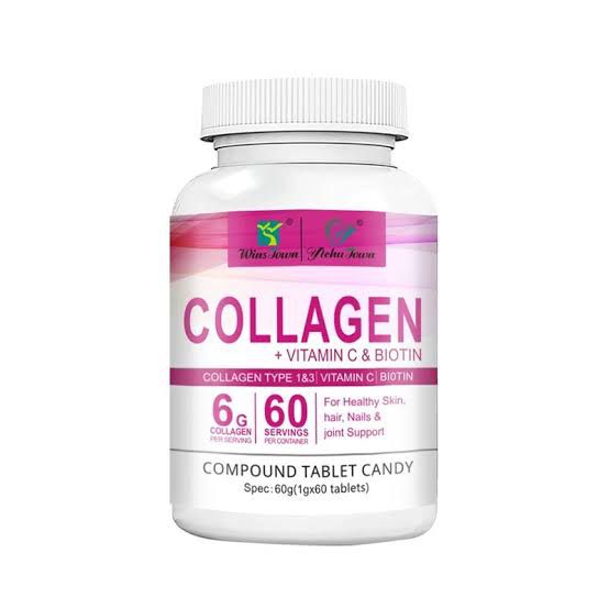 Collagen Tablets with Vitamin C and Biotin (6000mg collagen)