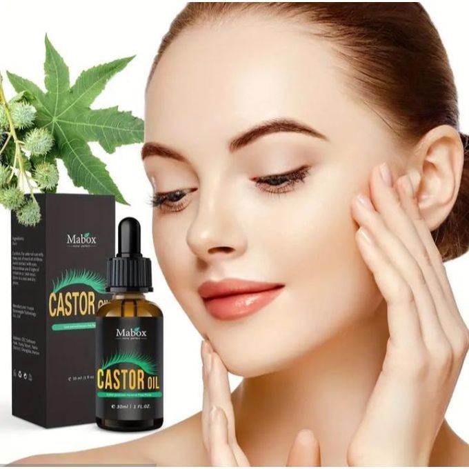 Mabox Castor Oil - 100% Organic Pure - Grow Eyelashes and Eyebrows