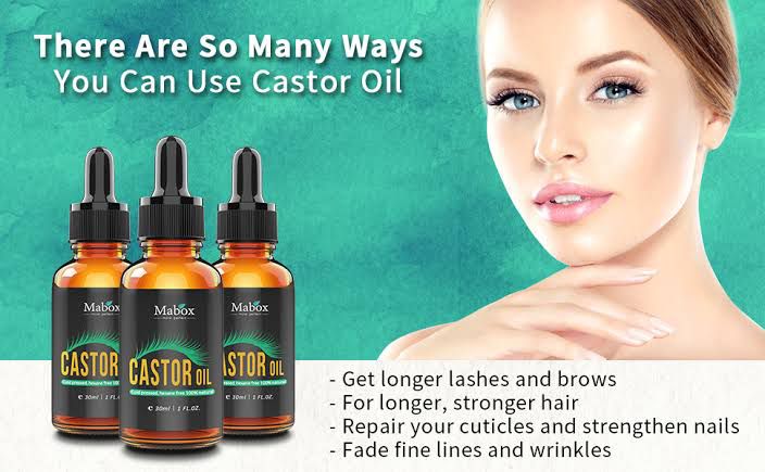 Mabox Castor Oil - 100% Organic Pure - Grow Eyelashes and Eyebrows