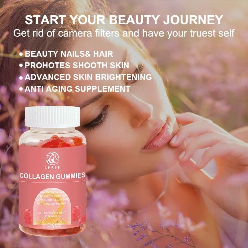 Collagen Gummies Hair Skin Nails Best Vitamin Supplements Vegan Biotin Collagen Gummies
