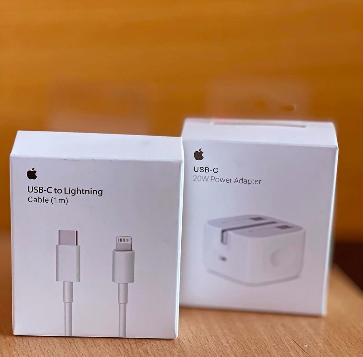 Original 20W iPhone Charger + 1m Type C to Lightning Cable for iPhone 11 upto iPhone 14 Pro Max