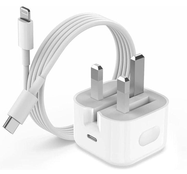 Original 20W iPhone Charger + 1m Type C to Lightning Cable for iPhone 11 upto iPhone 14 Pro Max