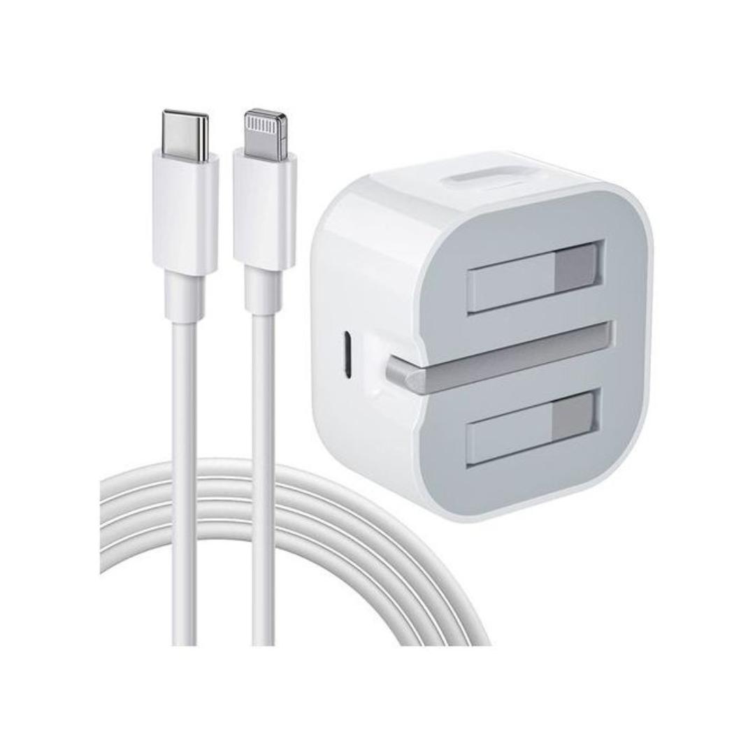 Original 20W iPhone Charger + 1m Type C to Lightning Cable for iPhone 11 upto iPhone 14 Pro Max