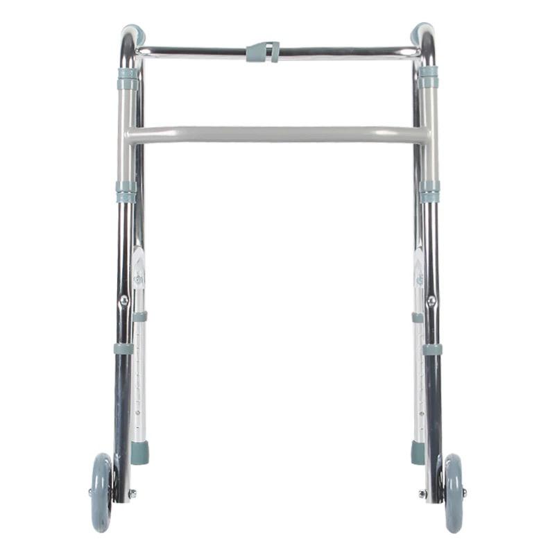 XTRASAFE Foldable Adjustable Walking Frames With Wheels / Aluminum Stainless Steel Lightweight Walking Aid Rollator Walker Frame