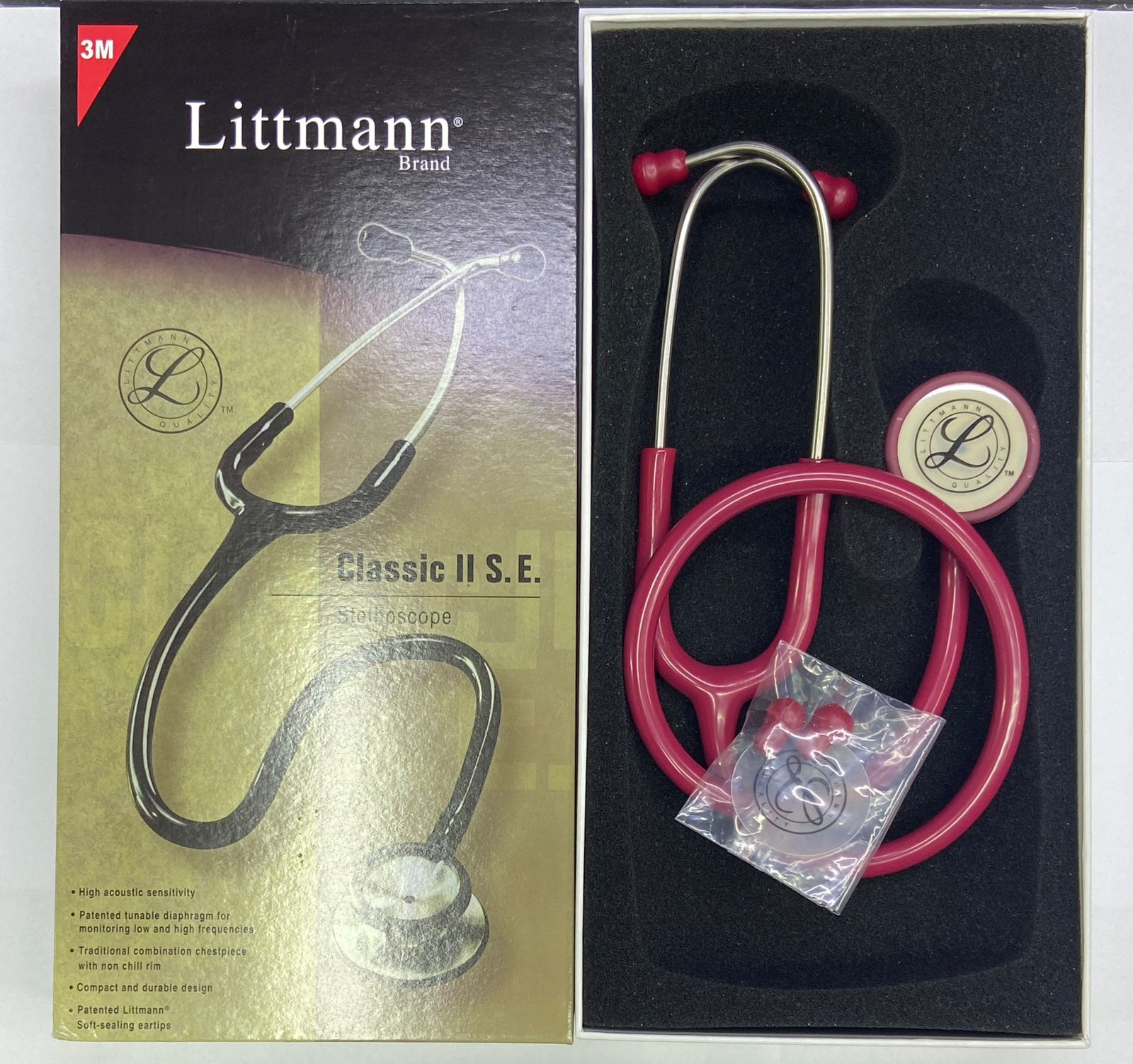 3M Littmann Classic II S.E Stethoscope Wine Red