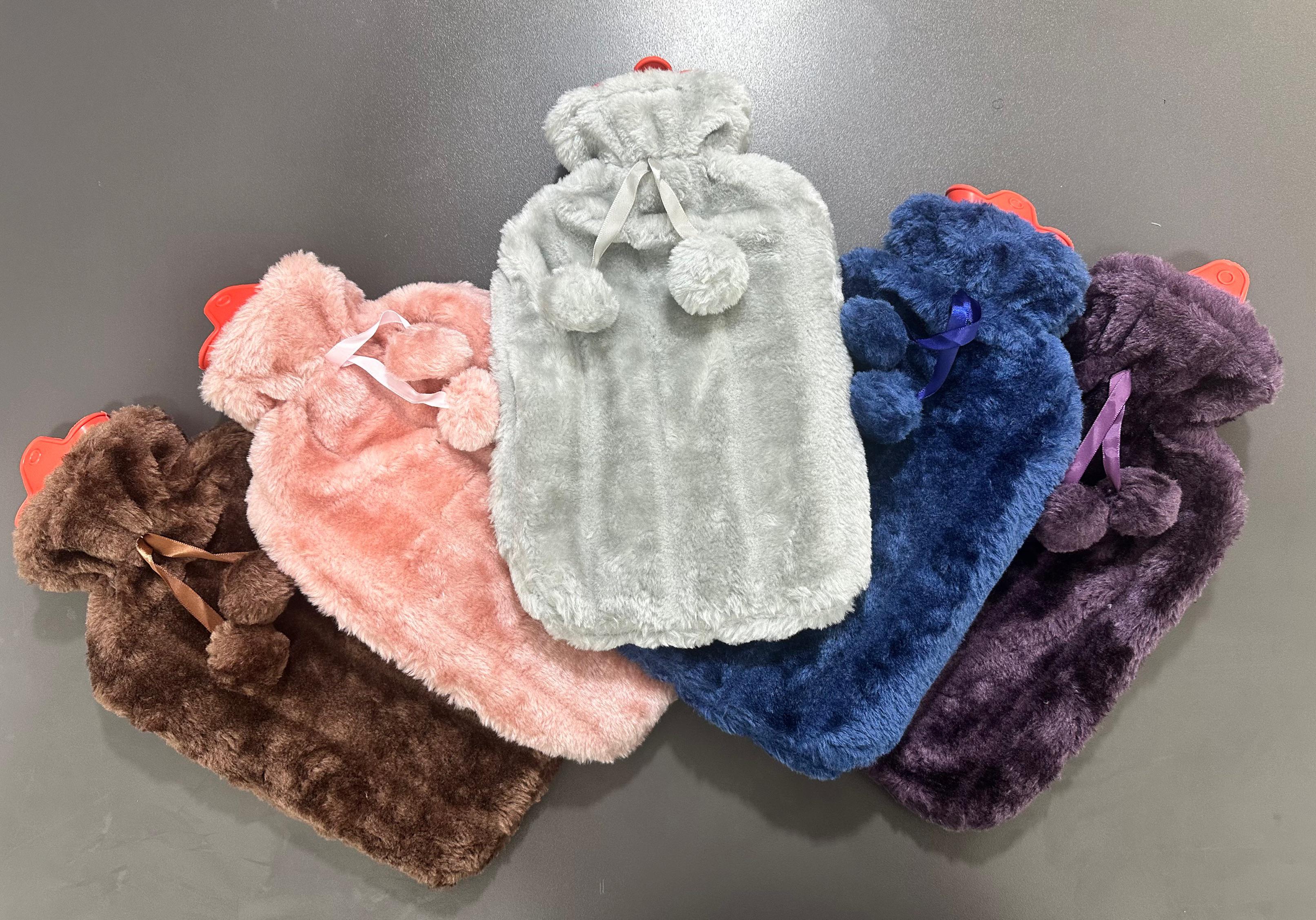 2000ML Hot Water Bag Bottle With Soft Warm Portable Reusable Protection Plush Covering Washable Household Kitchen items