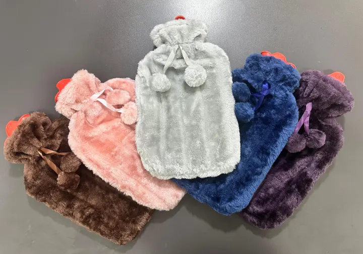 2000ML Hot Water Bag Bottle With Soft Warm Portable Reusable Protection Plush Covering Washable Household Kitchen items