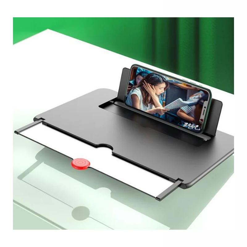 12 INCH Screen Magnifier – 3D HD Cell Phone Magnifing Screen Enlarger Projector for Movies Videos and Gaming – Foldable Phone Stand Holder with Screen Amplifier Compatible with All Smartphones