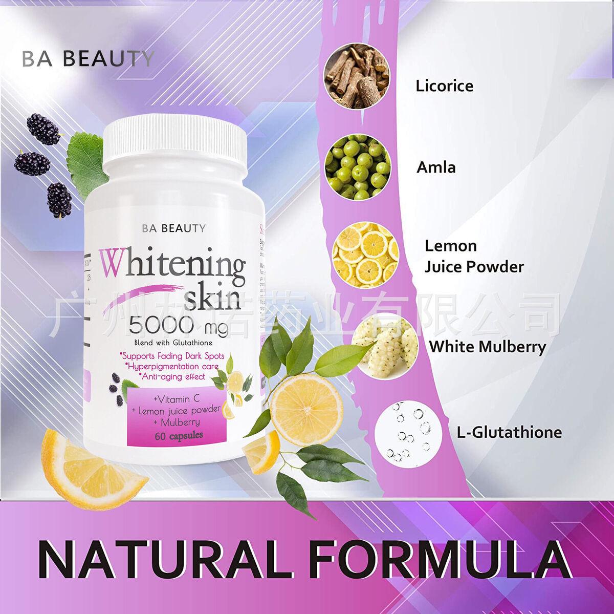 BA BEAUTY Whitening Skin 5000mg capsule|L-GLUTATHIONE BLEND CAPSULES-60caps