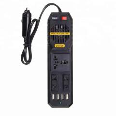 200W Portable Car Power Inverter Peak DC 12V to 220V Sockets Power Inverter Converter Auto Charger Converter Adapter With 4 USB Port