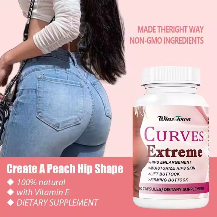 Curves Extreme Buttock and Hip Enhancement Butt Booster Lift Hip Butt Enlargement Pills Enhancement 60 Capsules