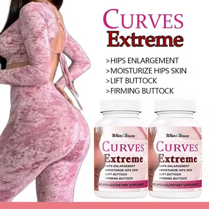 Curves Extreme Buttock and Hip Enhancement Butt Booster Lift Hip Butt Enlargement Pills Enhancement 60 Capsules