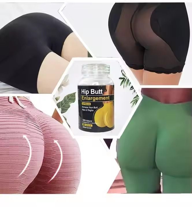 Hip Butt Enlargement Capsules Butt Booster Natural Hip Butt Enhancing 60 Capsules for a Bigger Butt Hips Thighs