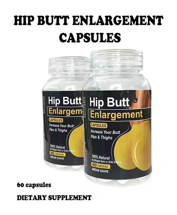 Hip Butt Enlargement Capsules Butt Booster Natural Hip Butt Enhancing 60 Capsules for a Bigger Butt Hips Thighs