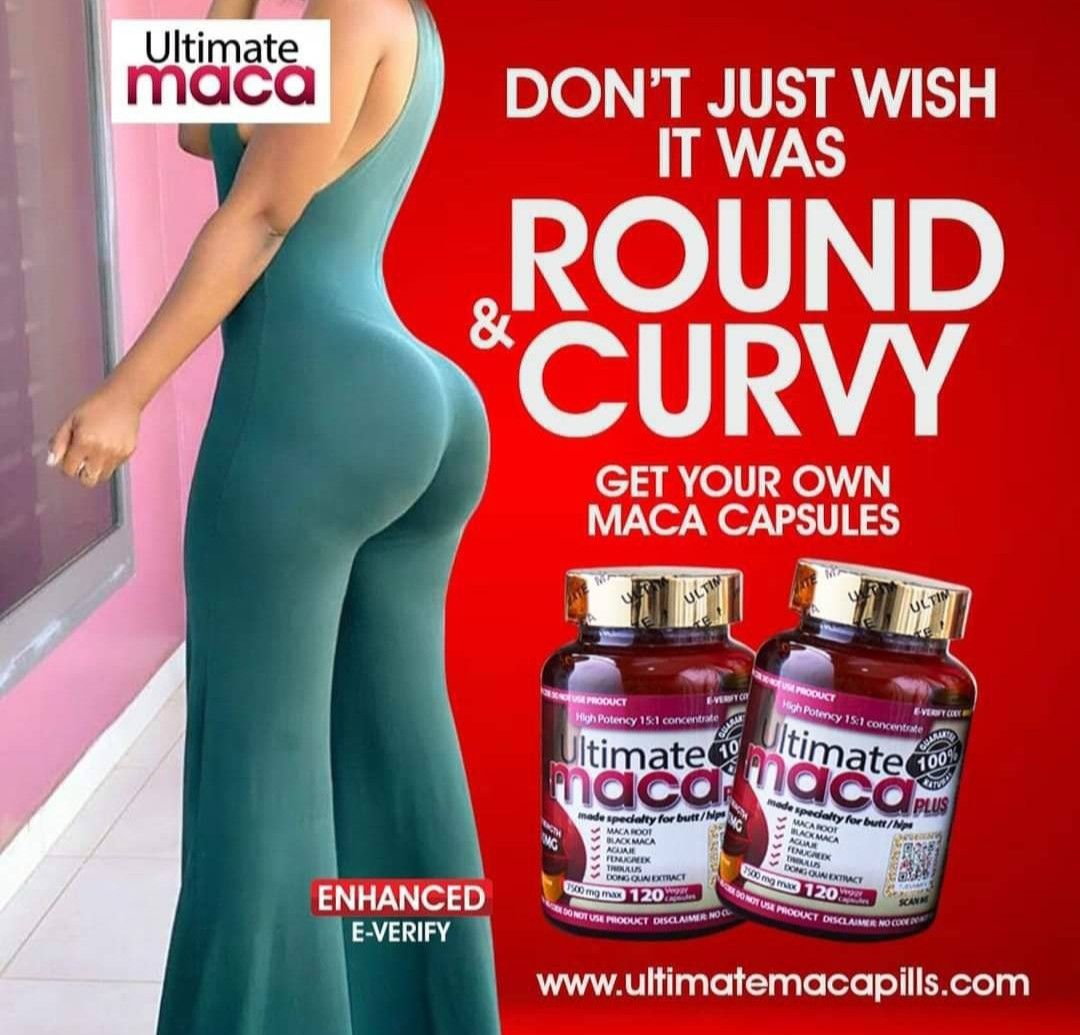 Original Ultimate Maca Plus For Butt And Hips Enhancement Butt And Hip Enlarge Firm And Lift Curves 7500mg 120Capsules