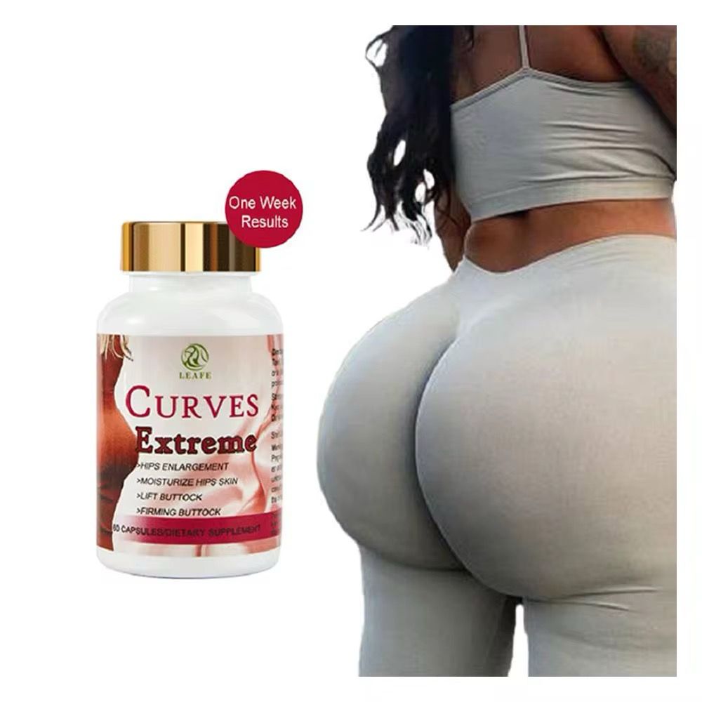 Original Leafe Curves Extreme Big Butt Enlargement Pills ; Hip Enlargement, Lift & Firm Buttocks, Moisturize Hips Skin 60 Capsules