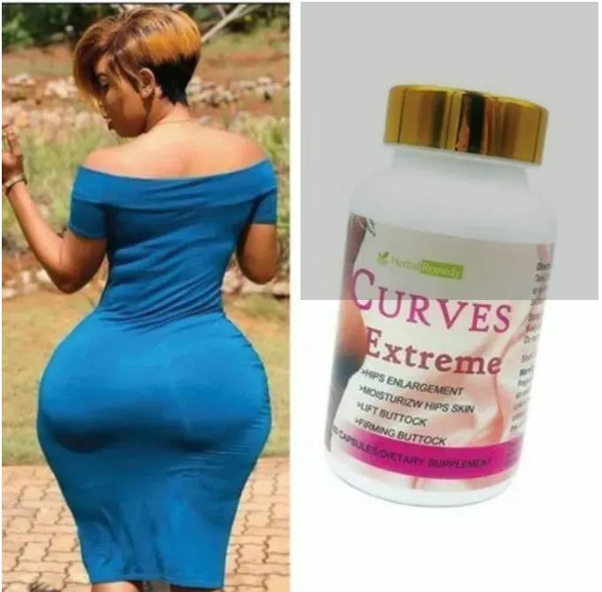 Original Leafe Curves Extreme Big Butt Enlargement Pills ; Hip Enlargement, Lift & Firm Buttocks, Moisturize Hips Skin 60 Capsules