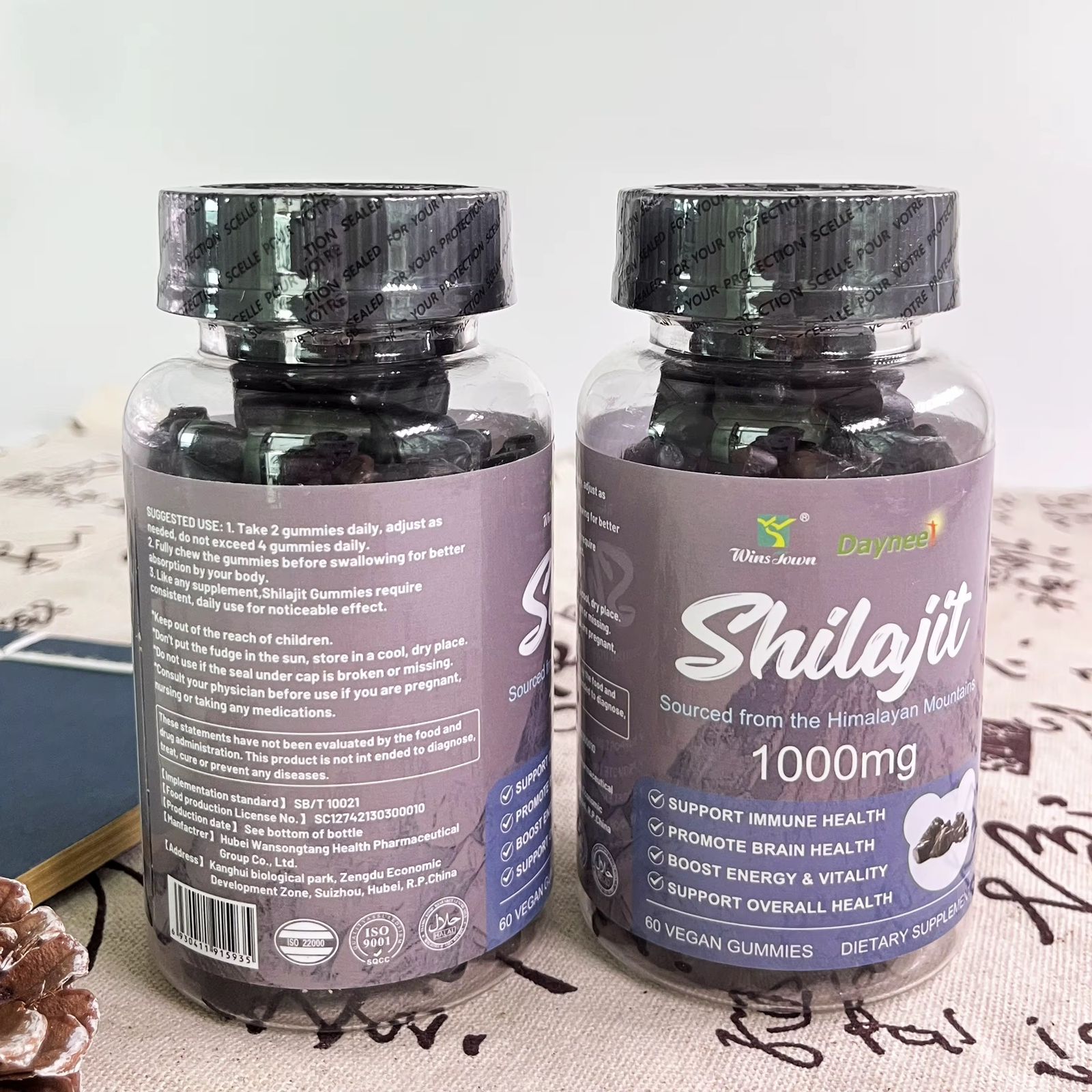 Daynee Shilajit Gummies 1000mg – Pure Himalayan Source 60 Vegan Gummies for Overall Health, Energy & Digestion Support