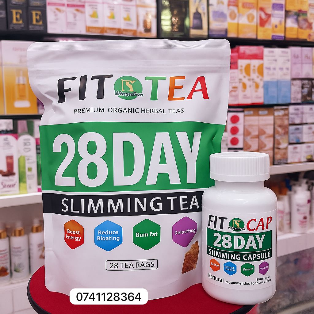 28 Days Slimming Capsule and Tea set | Herbal Capsule and Tea for Weight Loss, Fat Burning and Appetite Control