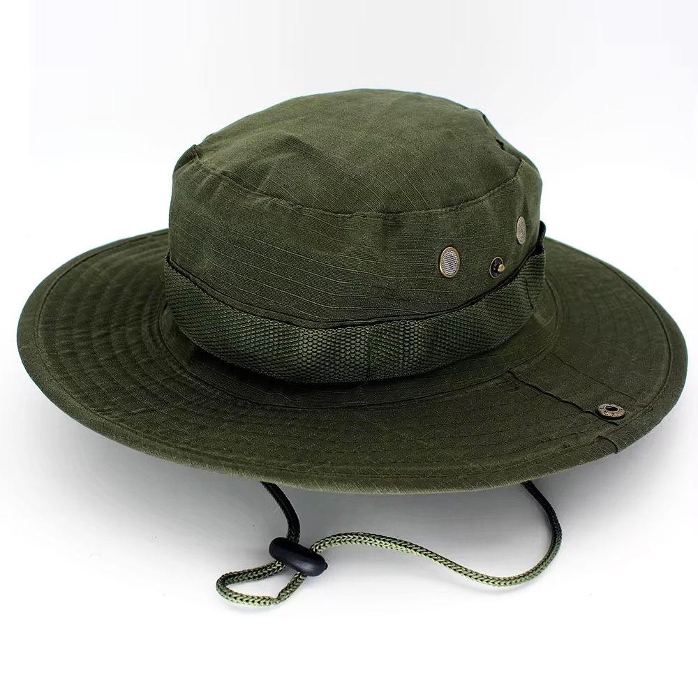 Tactical Outdoor Safari Boonie Hat Wide Brim Hat for Outdoor Hiking Fishing Daily Sun Protection for Casual Travel Scenes