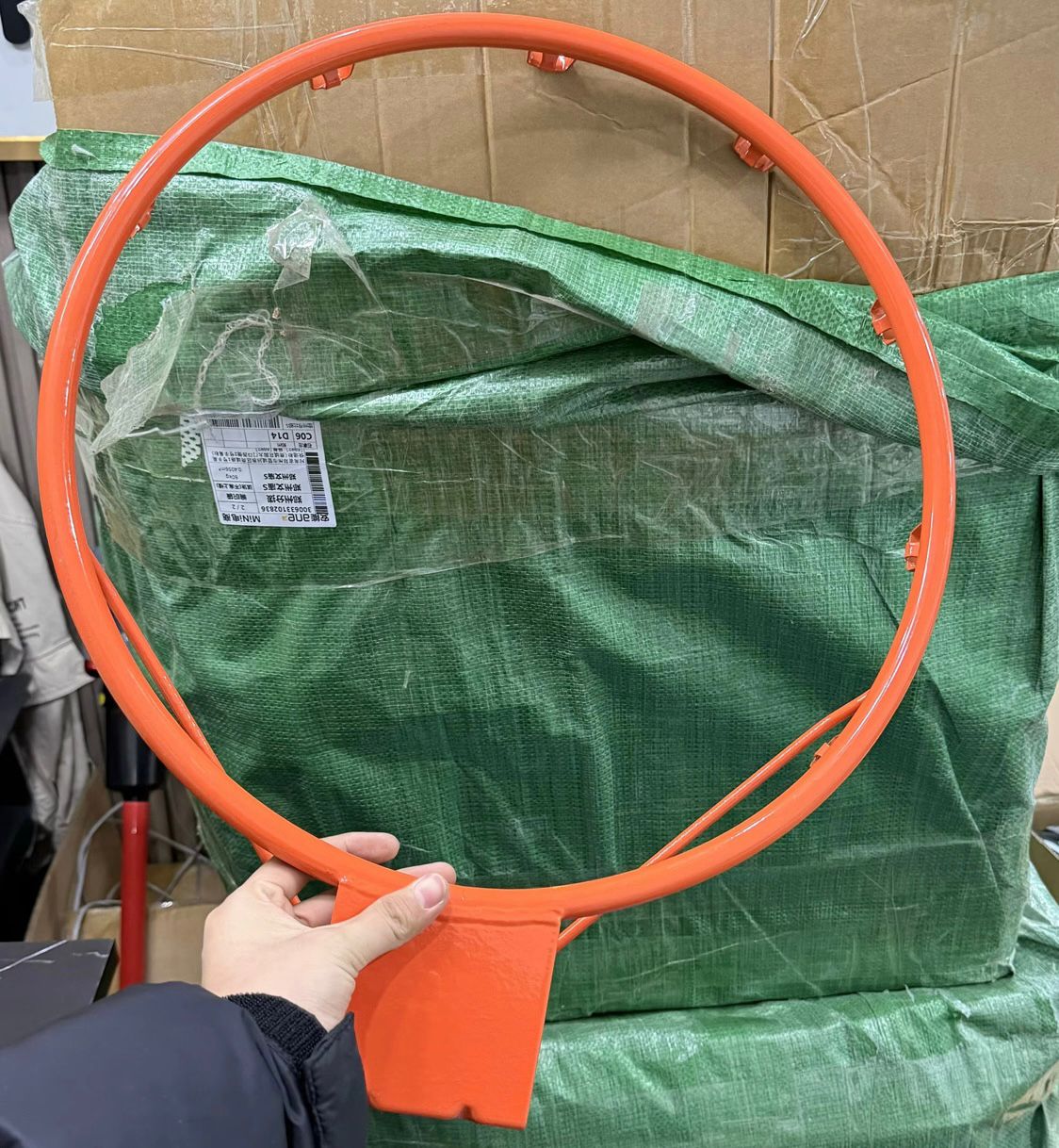 Heavy-Duty Basketball Rim Basketball Ring Orange Steel Hoop