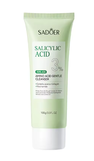 SADOER Salicylic Acid Facial Cleanser Face Wash Foam Face Cleanser Moisturizing Facial Cleansing Face Skin Care Products