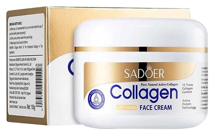 SADOER Collagen Face Cream 100g Anti Aging Wrinkle Dark Spot Remover Face Whitening Cream Skincare