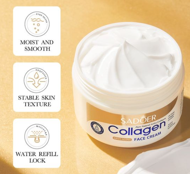 SADOER Collagen Face Cream 100g Anti Aging Wrinkle Dark Spot Remover Face Whitening Cream Skincare