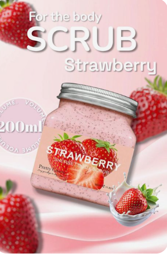 Sherbet Strawberry Body Scrub – Sweet Glow & Smooth Skin