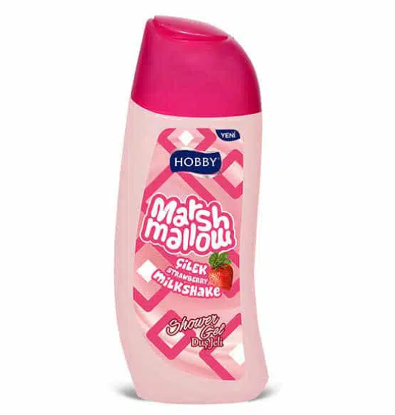 Hobby Marshmallow strawberry milkshake Shower Gel – Sweet Scented Body Wash for Soft, Smooth Skin (500ml)