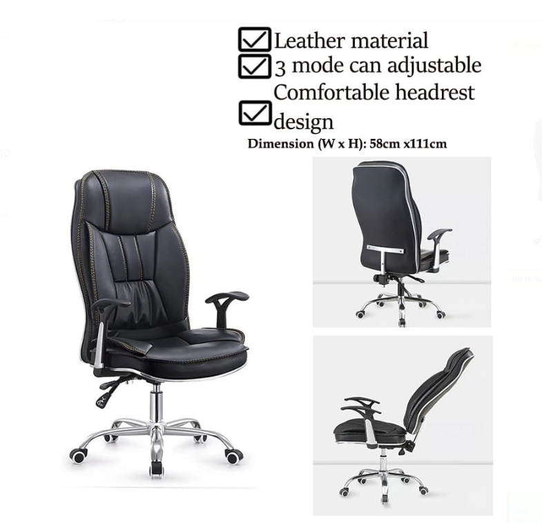 Executive Leather Office Chair – Premium Comfort & Style for Your Workspace
