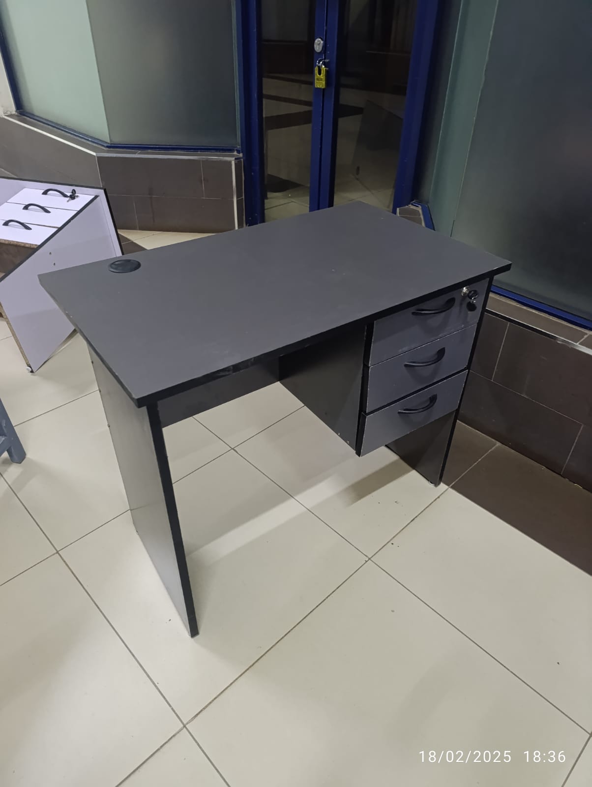 1-Meter Grey Office/Study Desk – Durable & Ergonomic for Home & Office Use