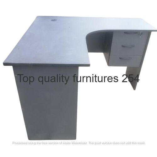 New Arrival High-Quality L-Shaped Office Desk – Spacious Design In Elegant Gray Finish