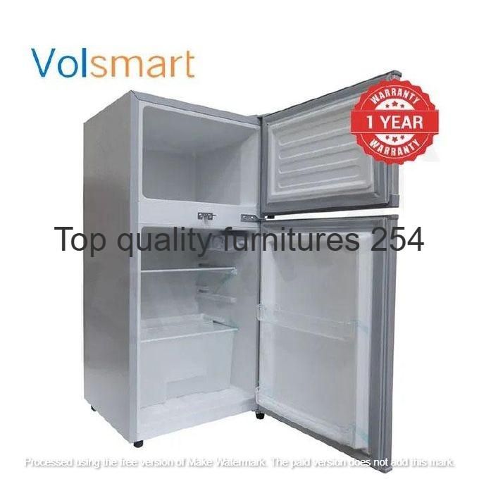 VOLSMART NEW MODEL 108L Mini Double Door Refrigerator – Compact Direct Cool Fridge with Top Freezer and 1-Year Warranty