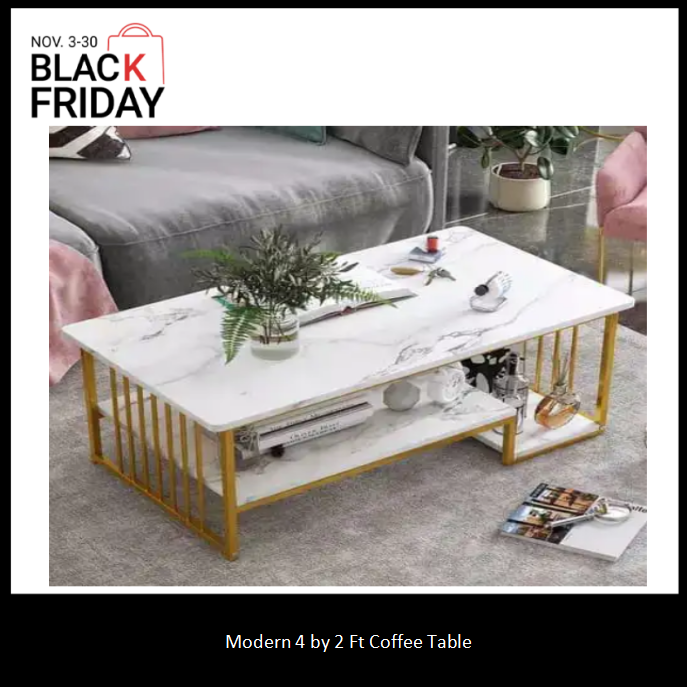 ☕ Modern 4x2ft Coffee Table – Stylish Living Room Center Table with Durable Design & Elegant Finish ✨