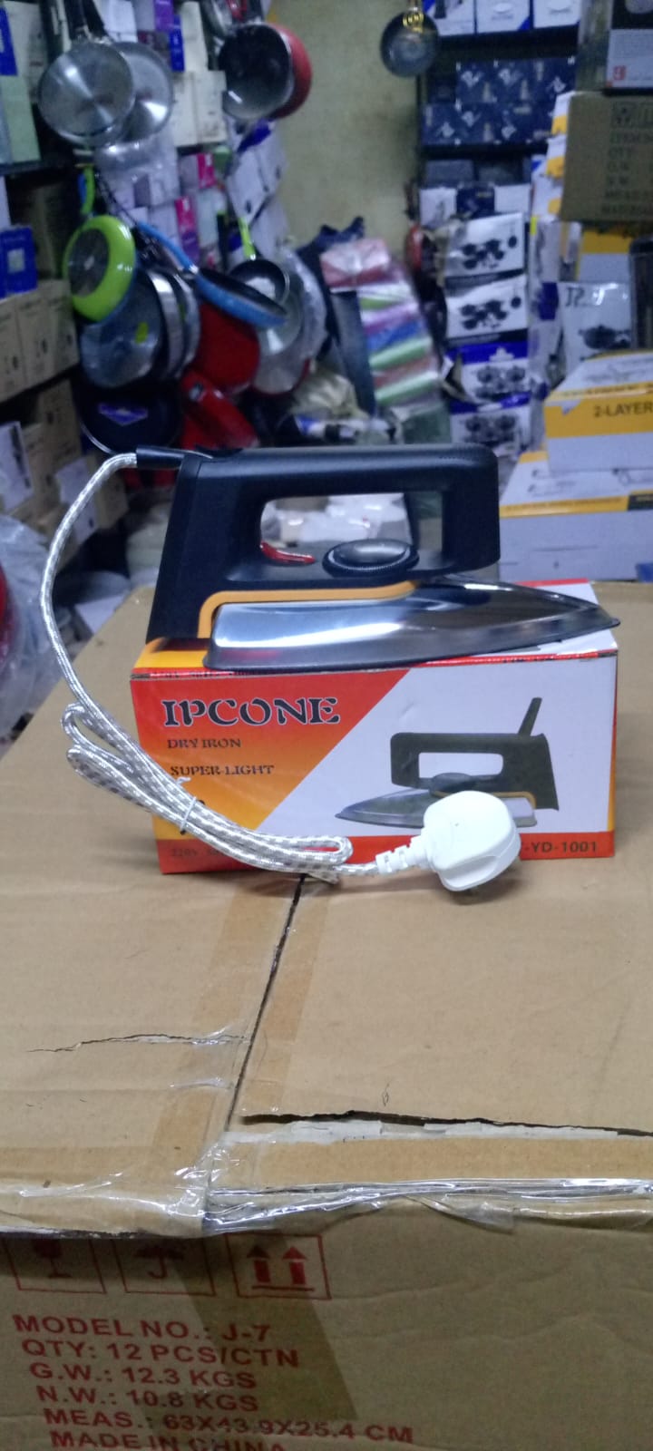 Ipcone Electric Dry Iron Box  ; comes with an over heating protection feature saving you from accidental electrical fires.