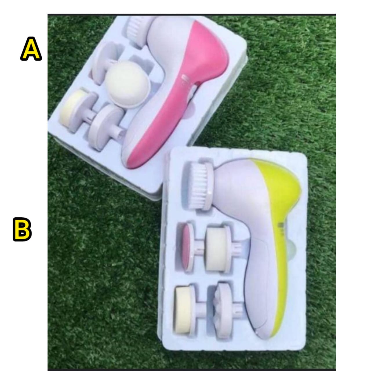 FACIAL MASSAGER. 5 in 1 care facial massager, Soft brush to clean up all the scurf that clings on the surface.Make-up sponge to massage and clean skin