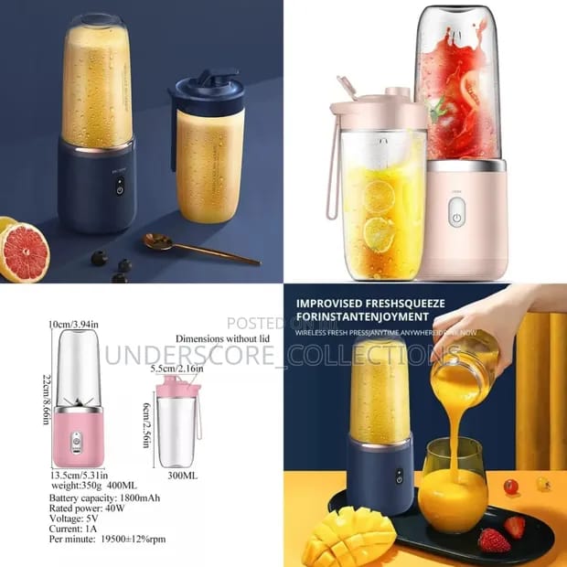 🥳 NEW LISTING ON SALE 🎉 300Ml 2 in 1 6-blade  portable Juicer  blender+ cup. Made of transparent plastic on the outer upper body