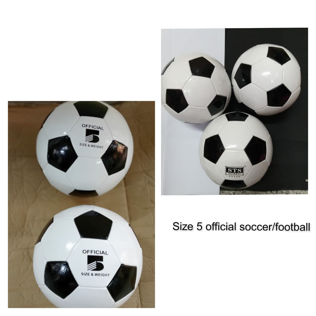 🥳 NEW ARRIVAL LISTING ON SALE 🎉Football /soccer Profession Size- Black & White size 5