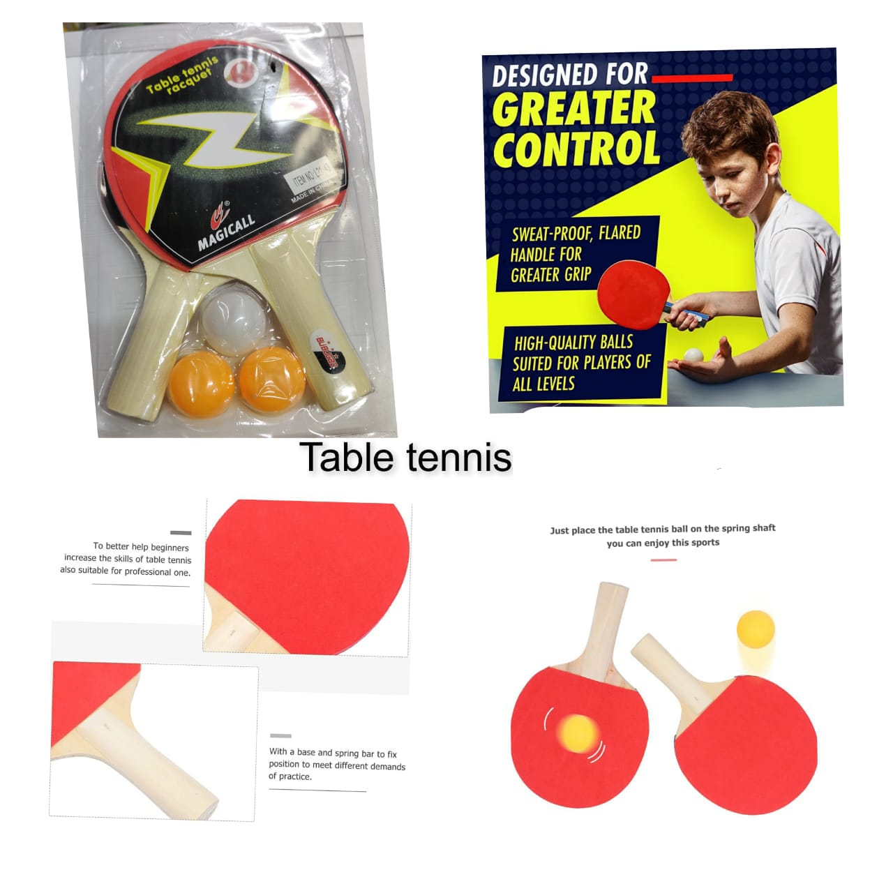 🤪 NEW REDEFINED ARRIVAL 🤪 Magical Table Tennis Complete Set 2 Rackets 3 Balls.