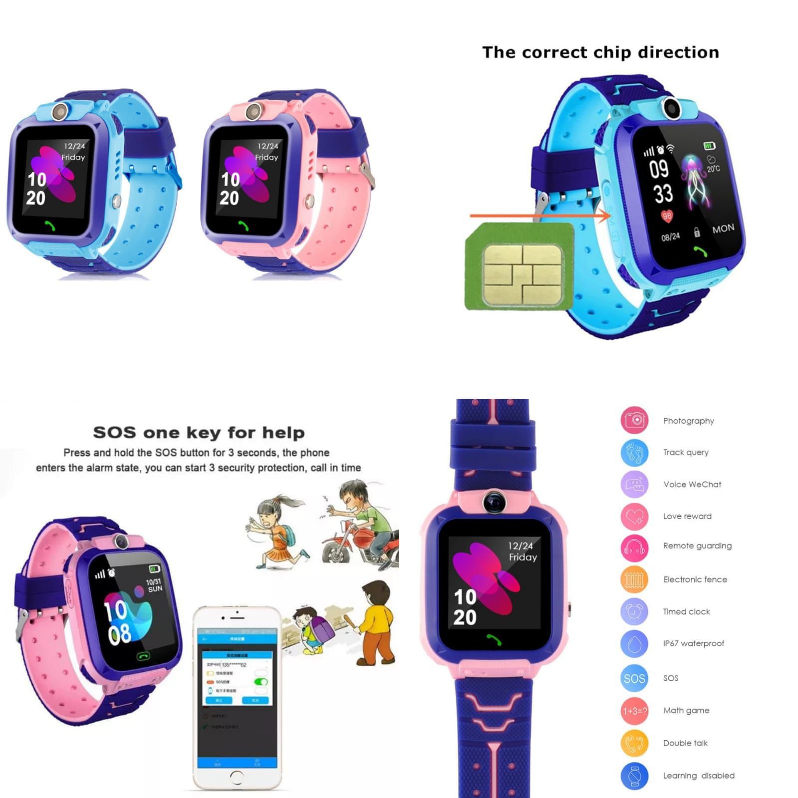 🔥🔥🔥 EMBRACE THE LATEST TECHNOLOGY 🥳🥳🥳 New Q12 kids Smart watch . It supports two way communication where kids call and receive phone call from friends and parents. Suppts.