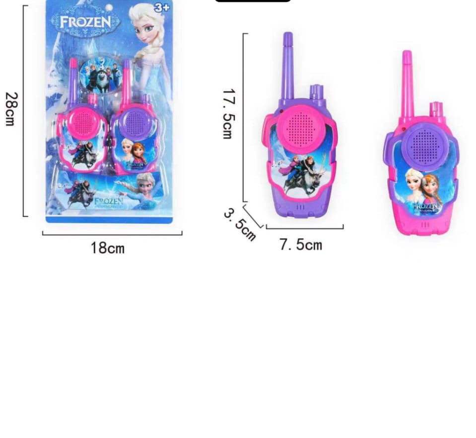 (ENJOY THE PLAY)Disney Frozen 2 Elsa - Digital Walkie-Talkies, 2 km A pair of walkie-talkies to keep in touch with your frienTransmission Range, Morse Light Function, Belt Clip for Transport, Battery.