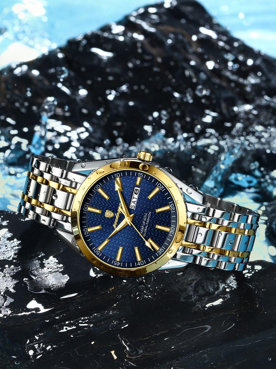 POEDAGAR 615 Men Watch For Sports Waterproof Luminous Stainless. Day and Time display. Strong luminous glow in the dark.
Case Shape: Round
Dial Window Material Type: Hardlex