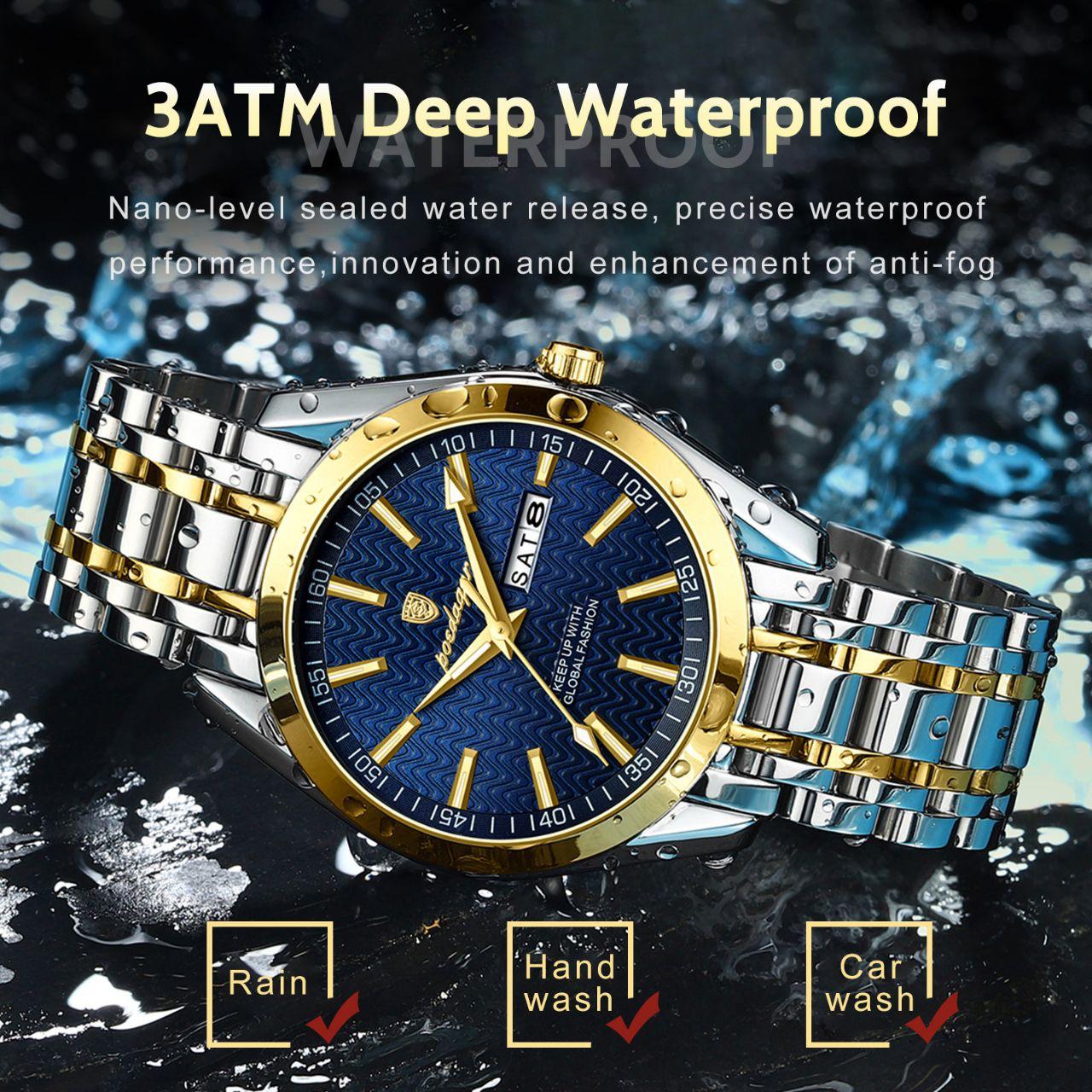 POEDAGAR 615 Men Watch For Sports Waterproof Luminous Stainless. Day and Time display. Strong luminous glow in the dark.
Case Shape: Round
Dial Window Material Type: Hardlex