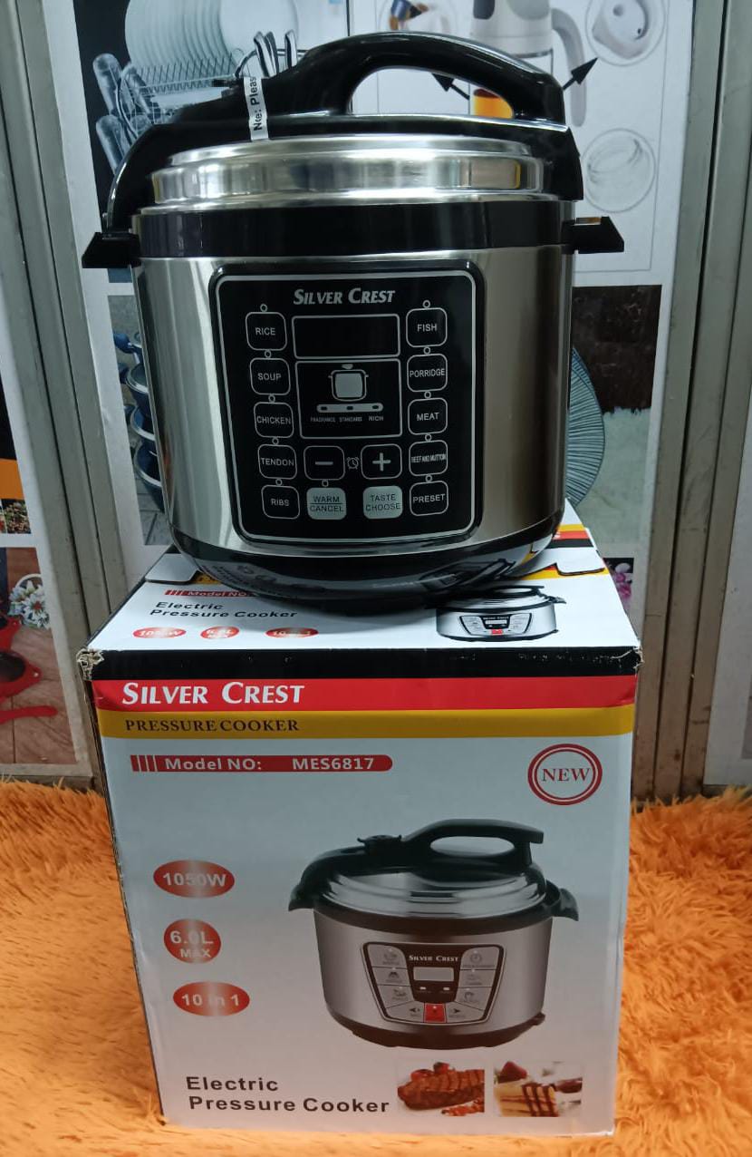🥳"Whip up delicious meals in a flash! 🍲⚡ The SilverCrest 6L Electric Pressure Cooker is your kitchen's MVP — fast, powerful, and oh-so-easy. From stews to rice to tender meats, this multitasking mar